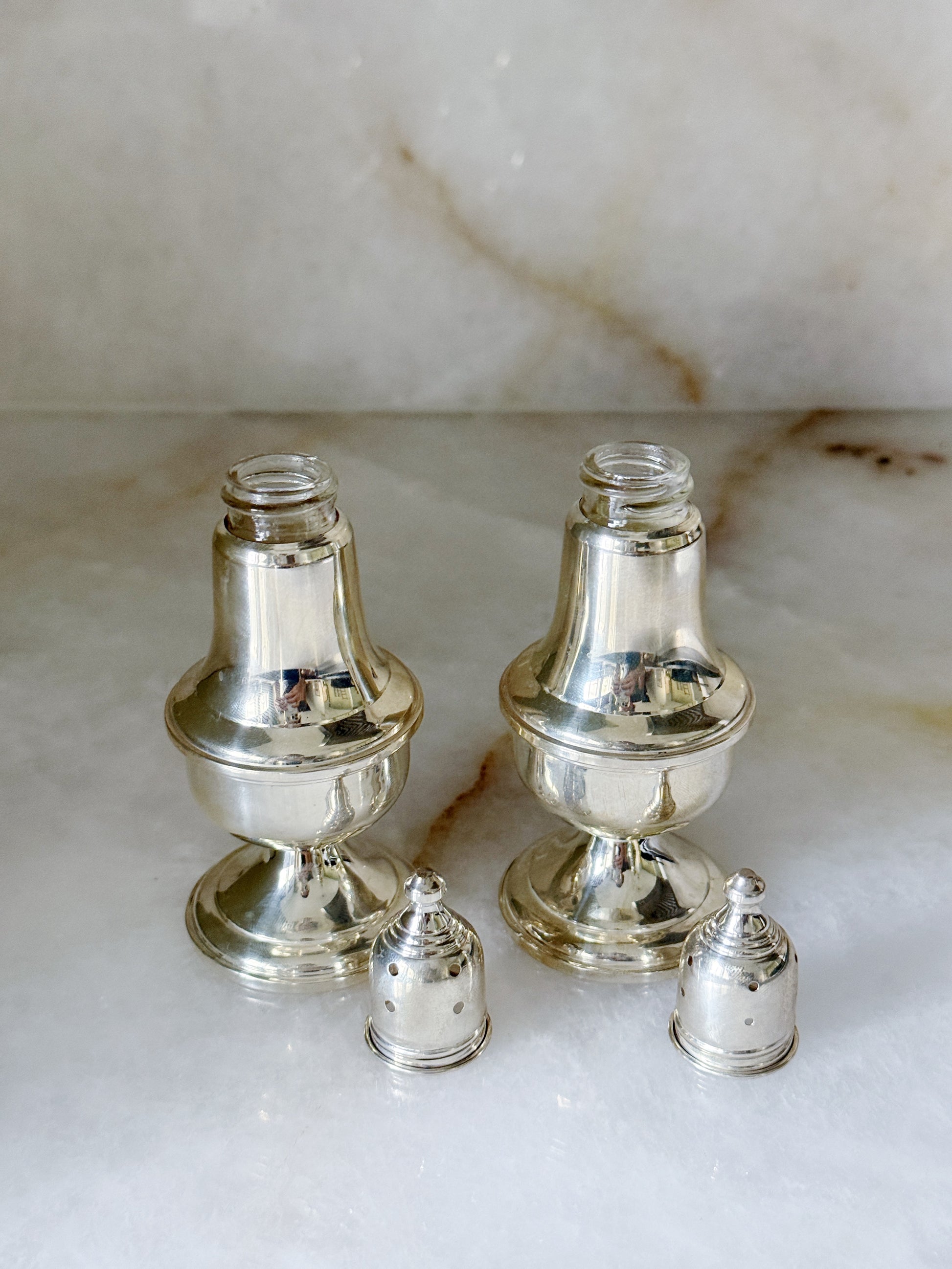 Vintage Sterling Silver Salt & Pepper Shakers