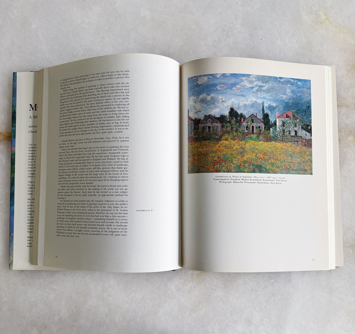 Vintage Art Coffee Table Book - Monet A Retrospective 