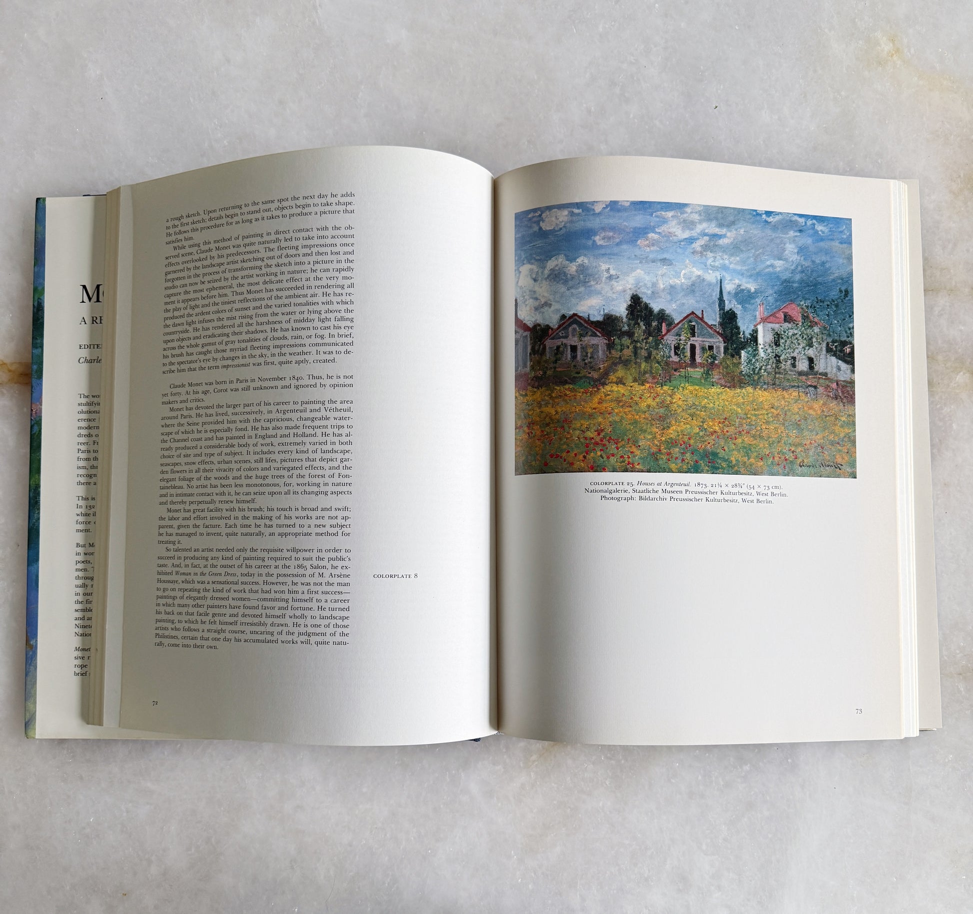 Vintage Art Coffee Table Book - Monet A Retrospective 