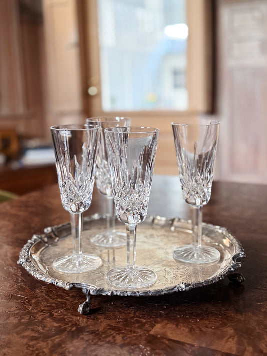 Vintage Waterford Champagne Flutes- Lismore Pattern