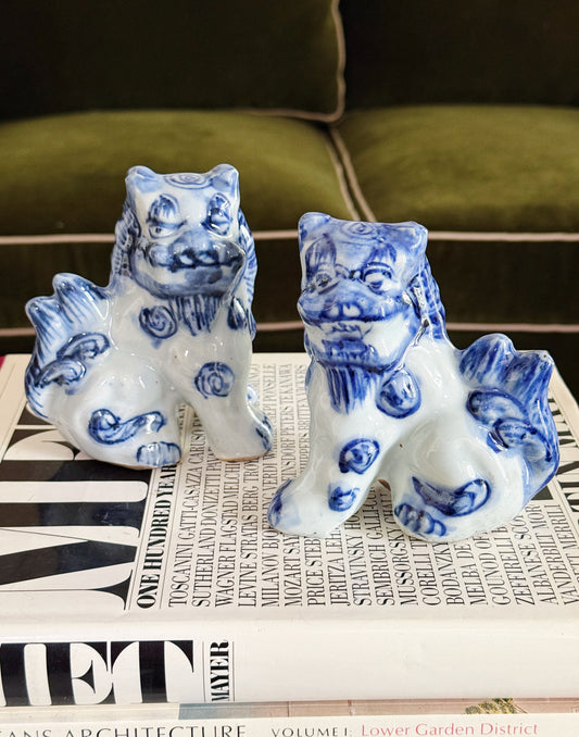 Celadon Green Foo Dogs | Pair