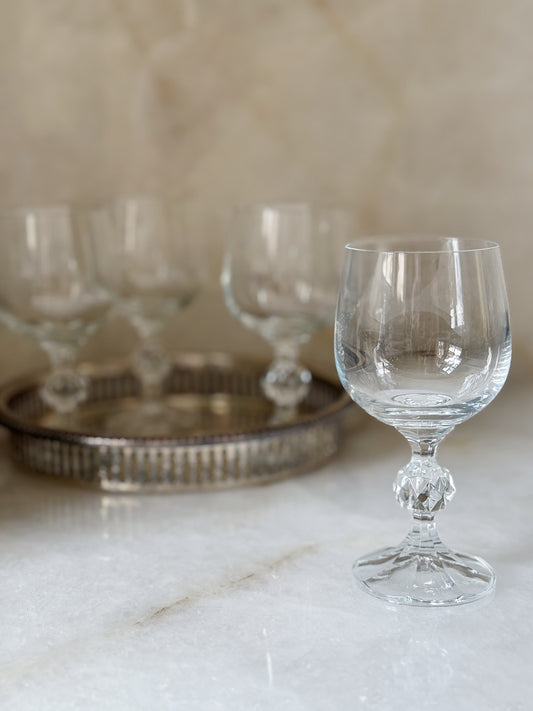 Vintage Crystal Wine Glasses