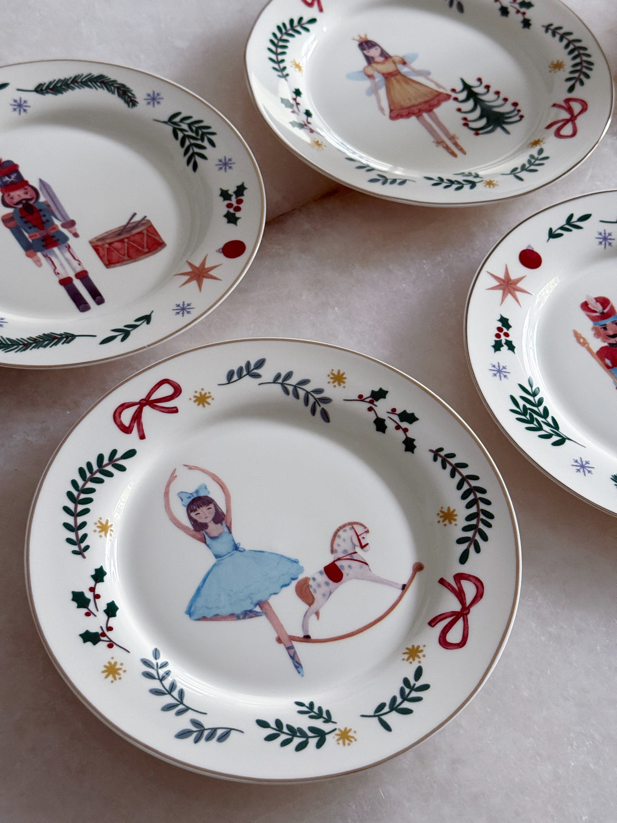 Nutcracker Wonderland Christmas Salad Plates – Set of 4