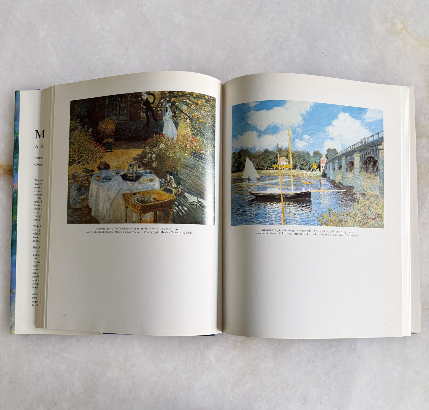 Vintage Art Coffee Table Book - Monet A Retrospective 