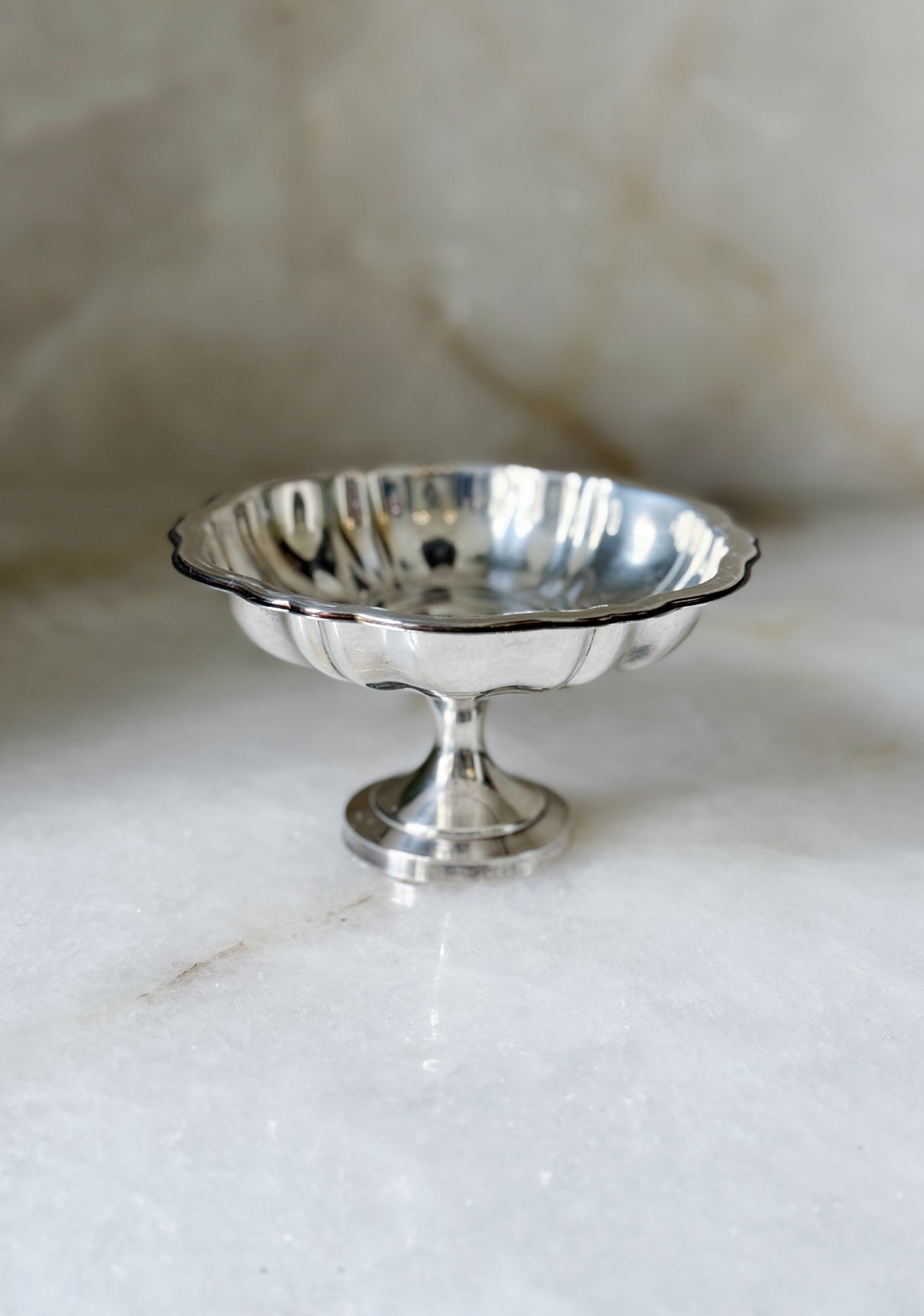 Vintage silver candy dish catchall