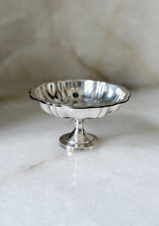 Vintage silver candy dish catchall