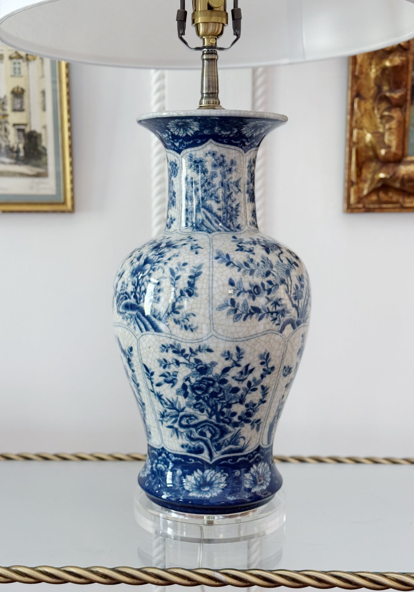 Blue & White Porcelain Vase Table Lamp