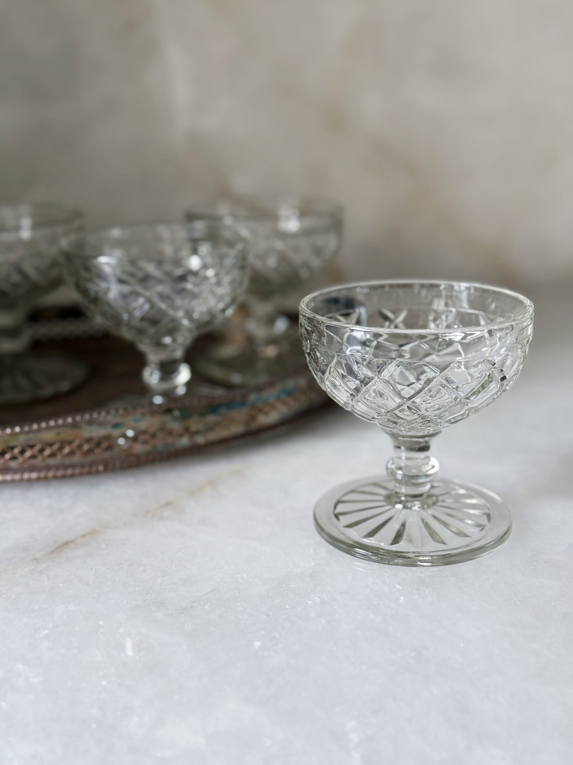 Set of Four Vintage Champagne Coupes