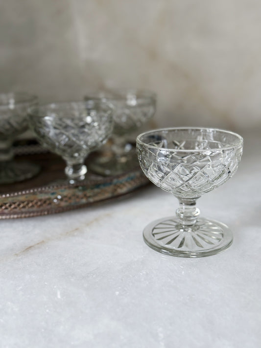 Set of Four Vintage Champagne Coupes