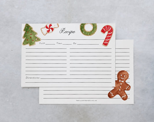 Christmas Cookie Recipe Cards