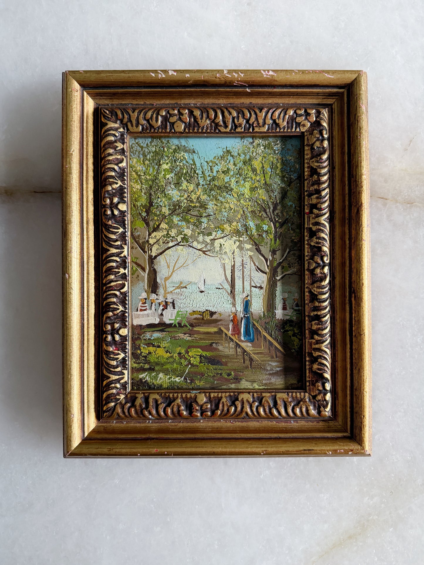 Vintage Framed Dutch Oil Painting