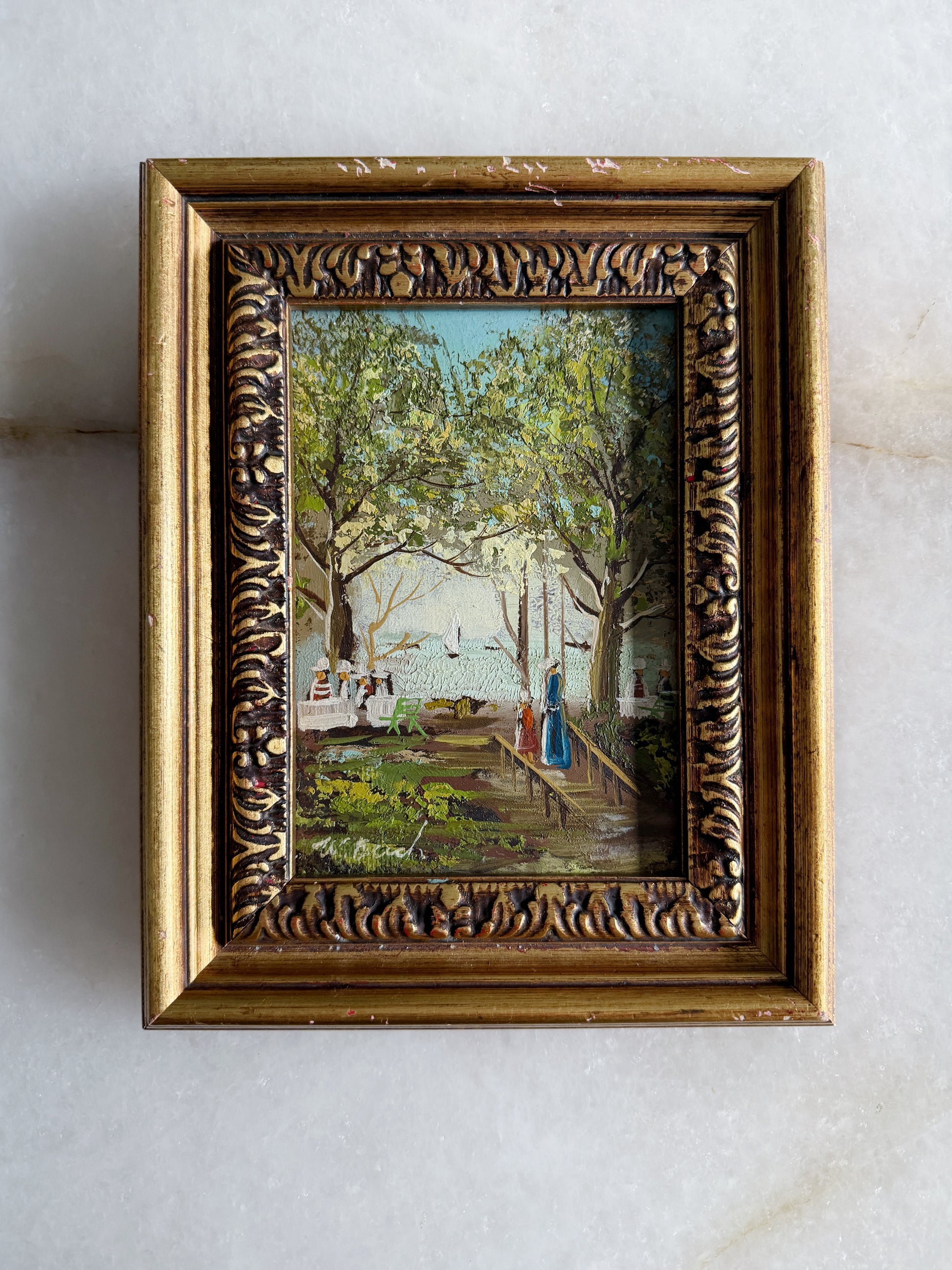 Vintage Framed Dutch Oil Painting