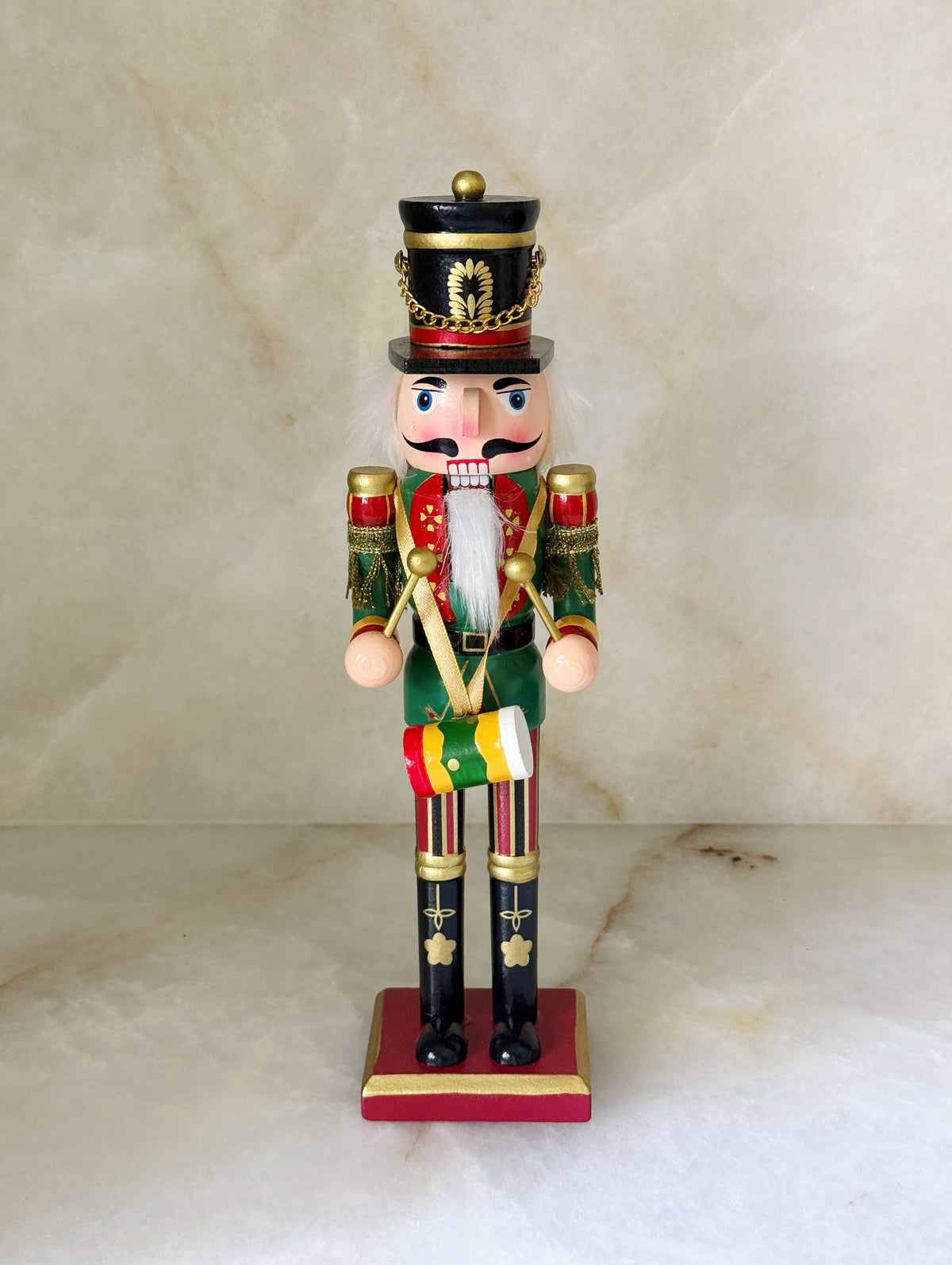 Painted Wooden Drummer Nutcracker