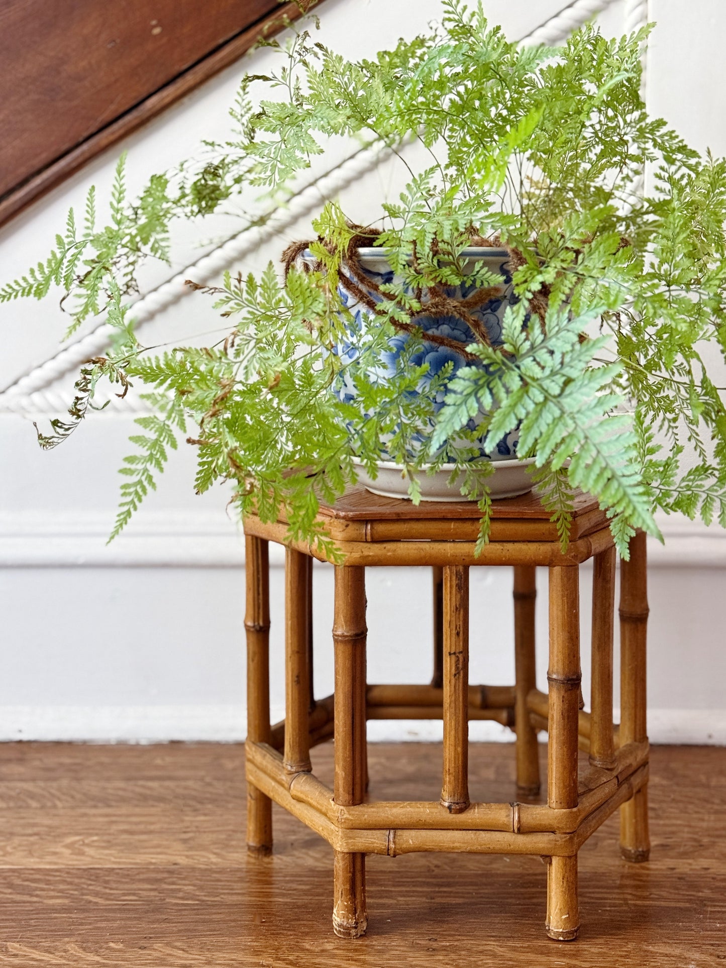 Mid-Century Modern Vintage Bamboo Plant Stand