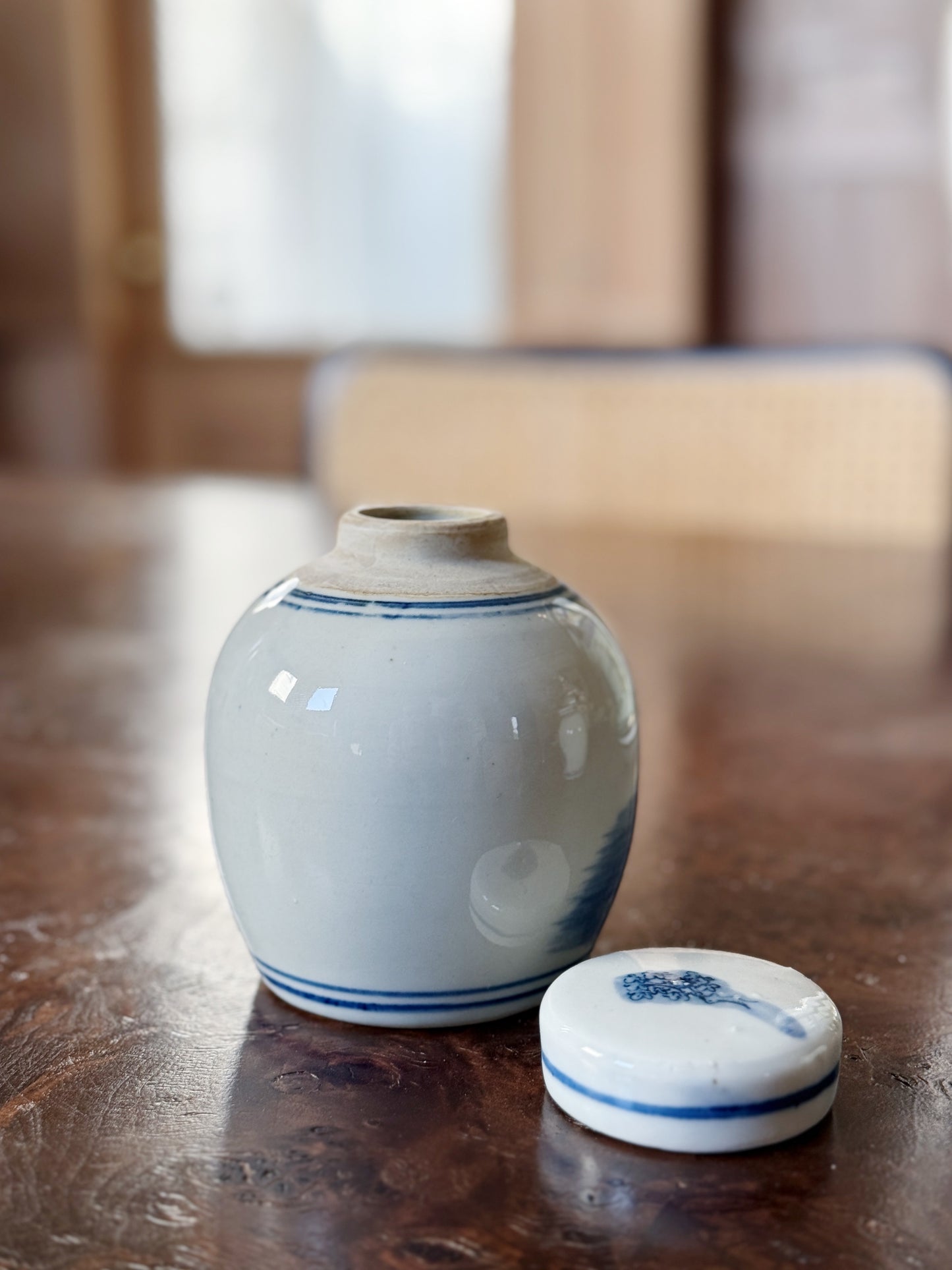 Blue and white mini ginger jars