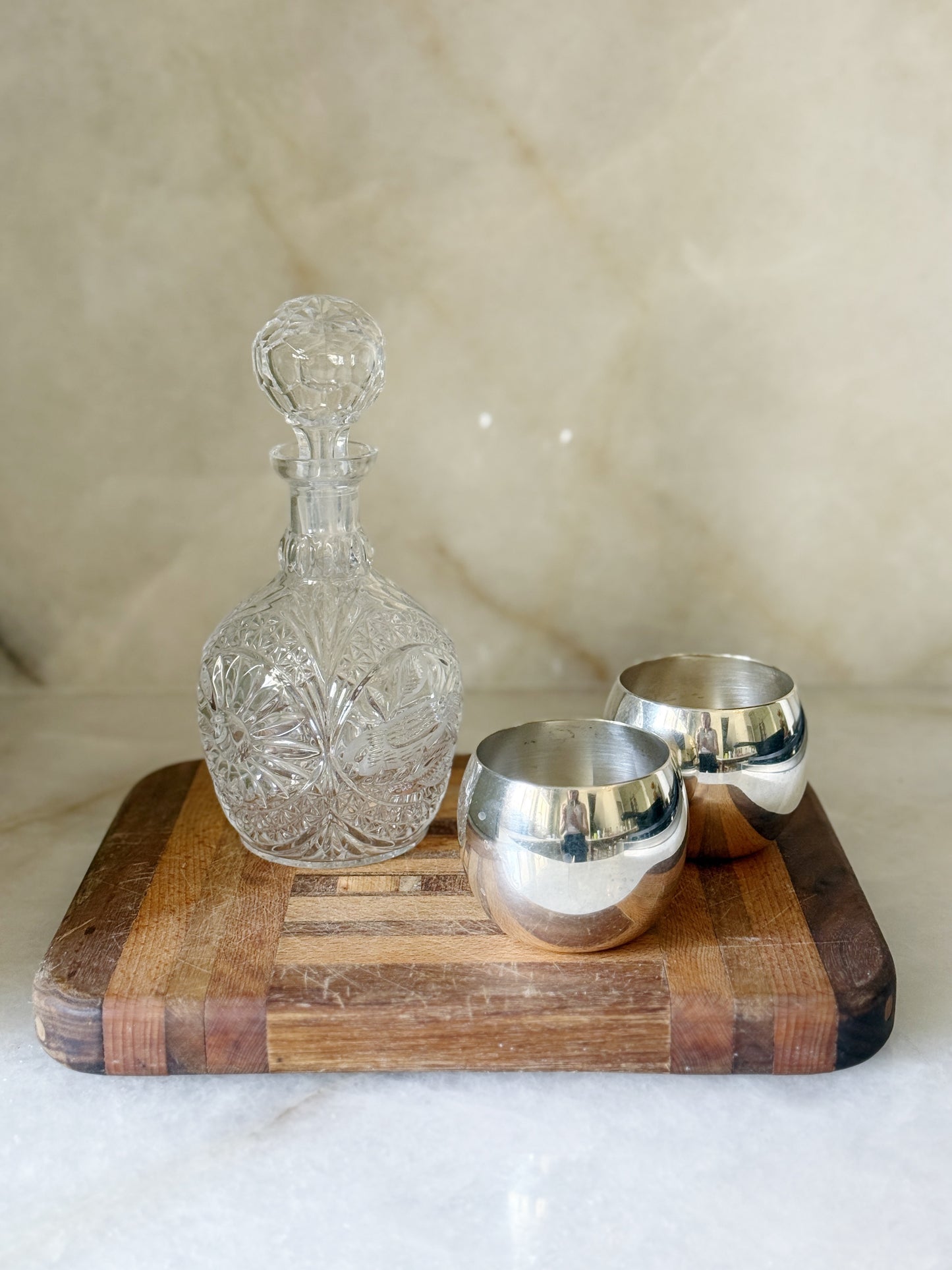 Petite Vintage Crystal Decanter