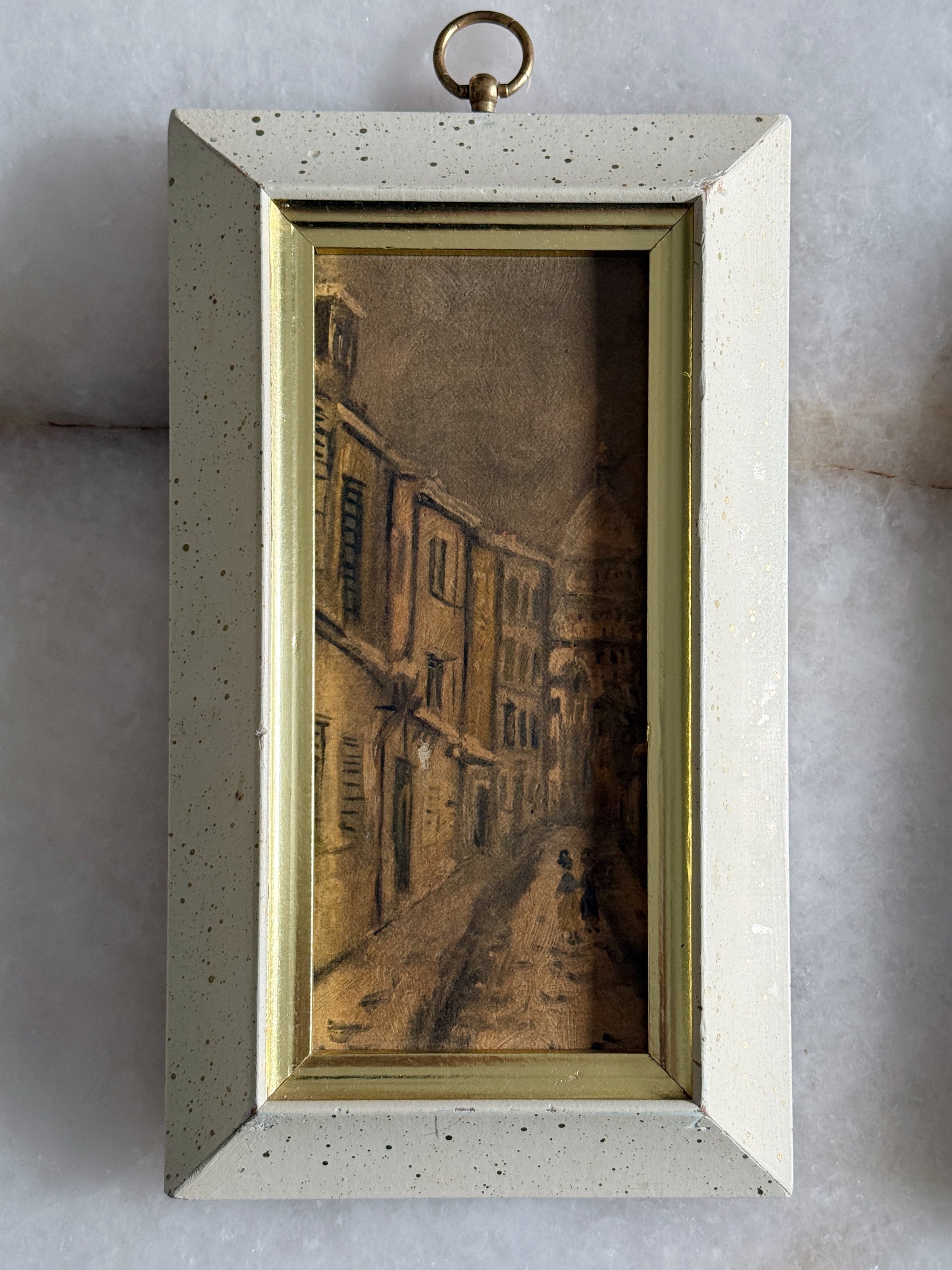 Pair of Vintage Framed European Street Scene Prints