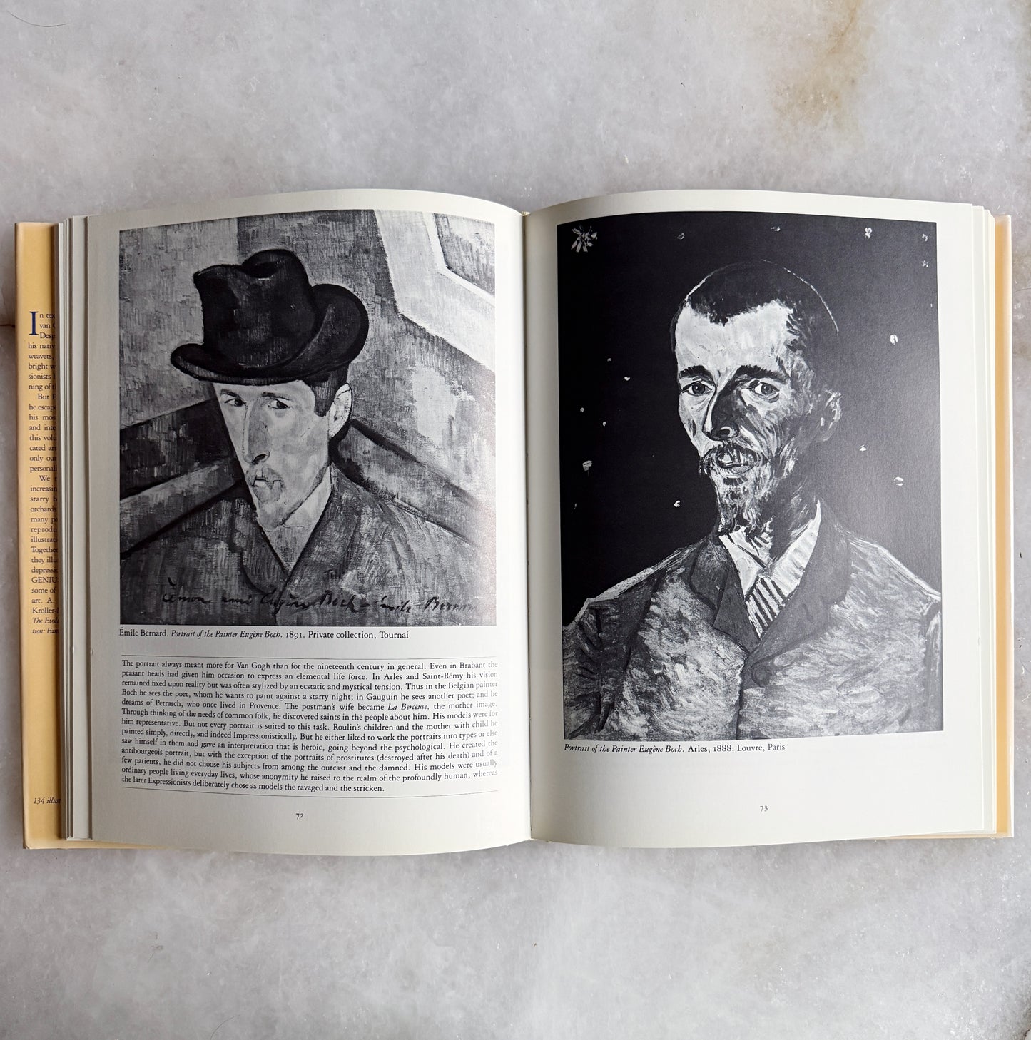 Vintage coffee table Book titled 'Vincent van Gogh: Genius and Disaster' by A. M. Hammacher on a textured surface