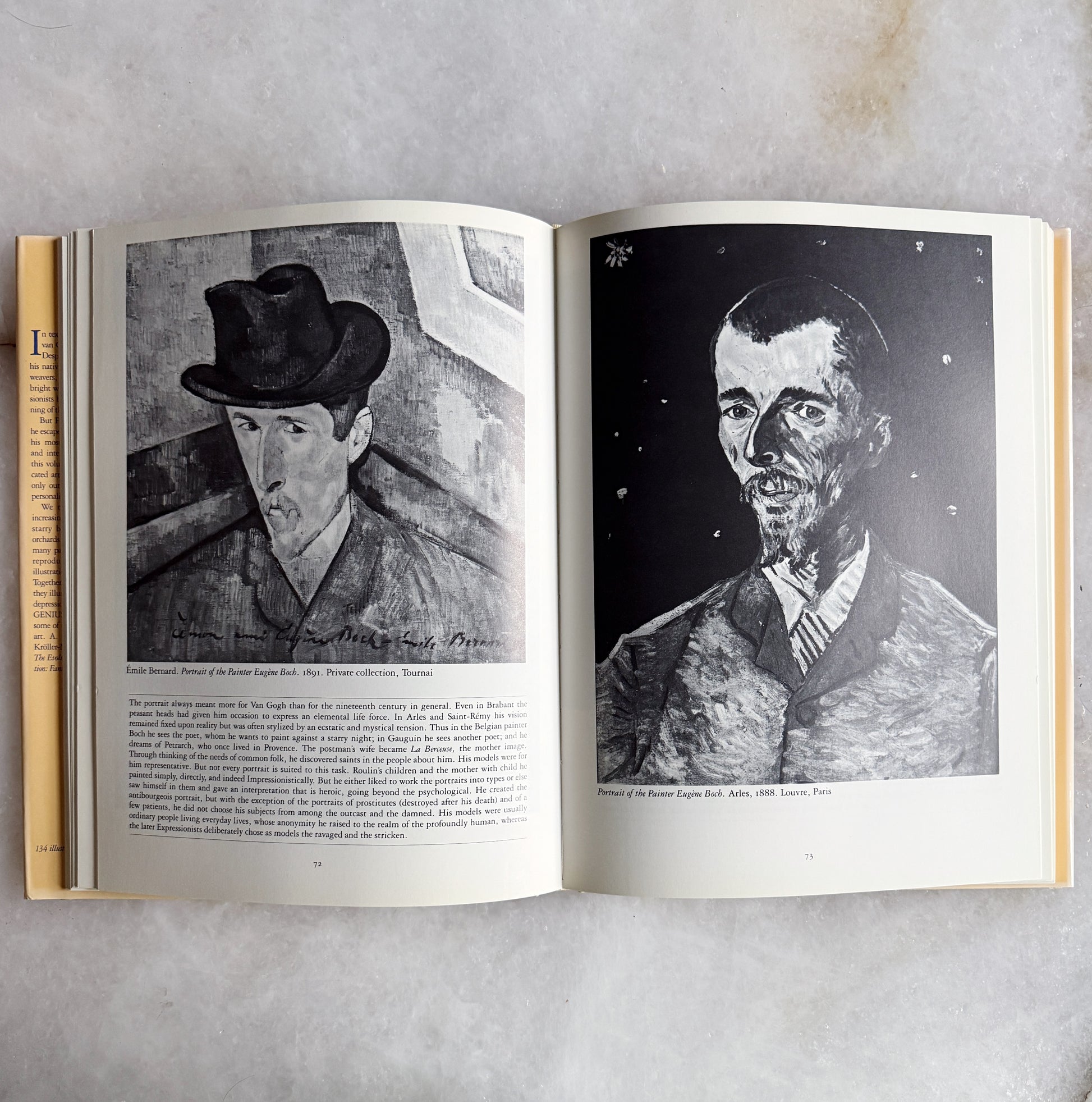 Vintage coffee table Book titled 'Vincent van Gogh: Genius and Disaster' by A. M. Hammacher on a textured surface