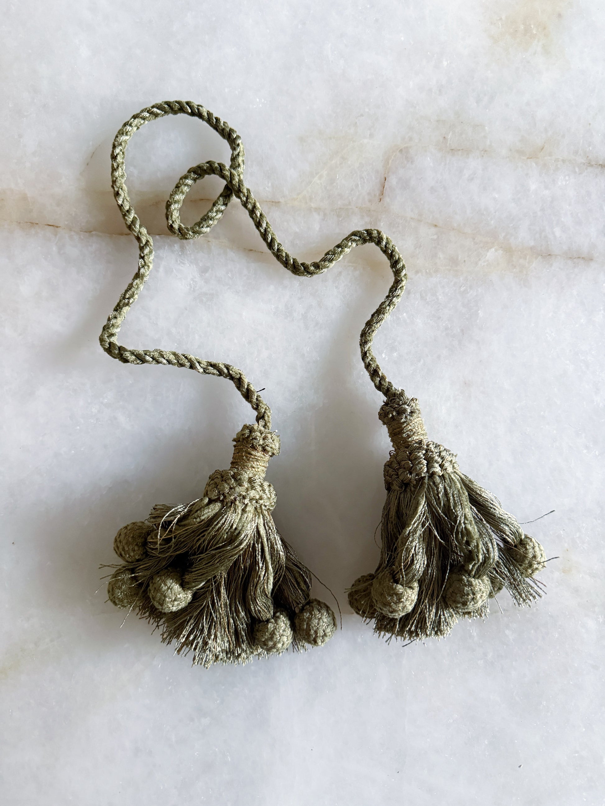 Sage Green Decorative Tassel Tieback