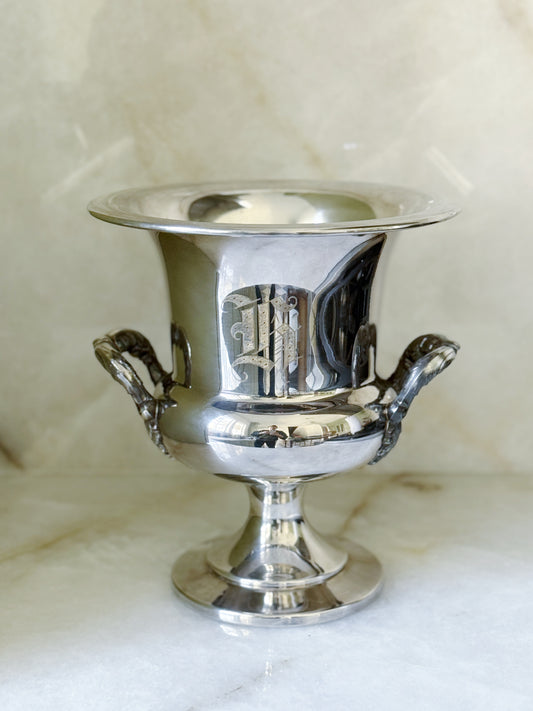 Vintage Engraved Silver Champagne Bucket