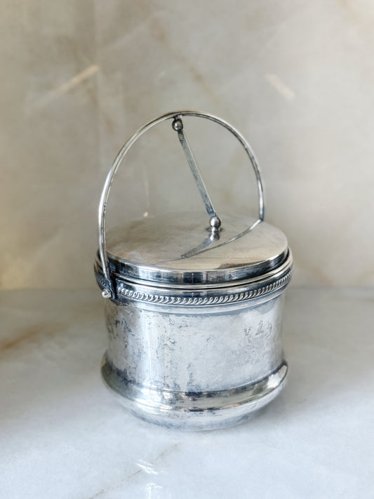 Vintage Silver Engraved Ice Bucket