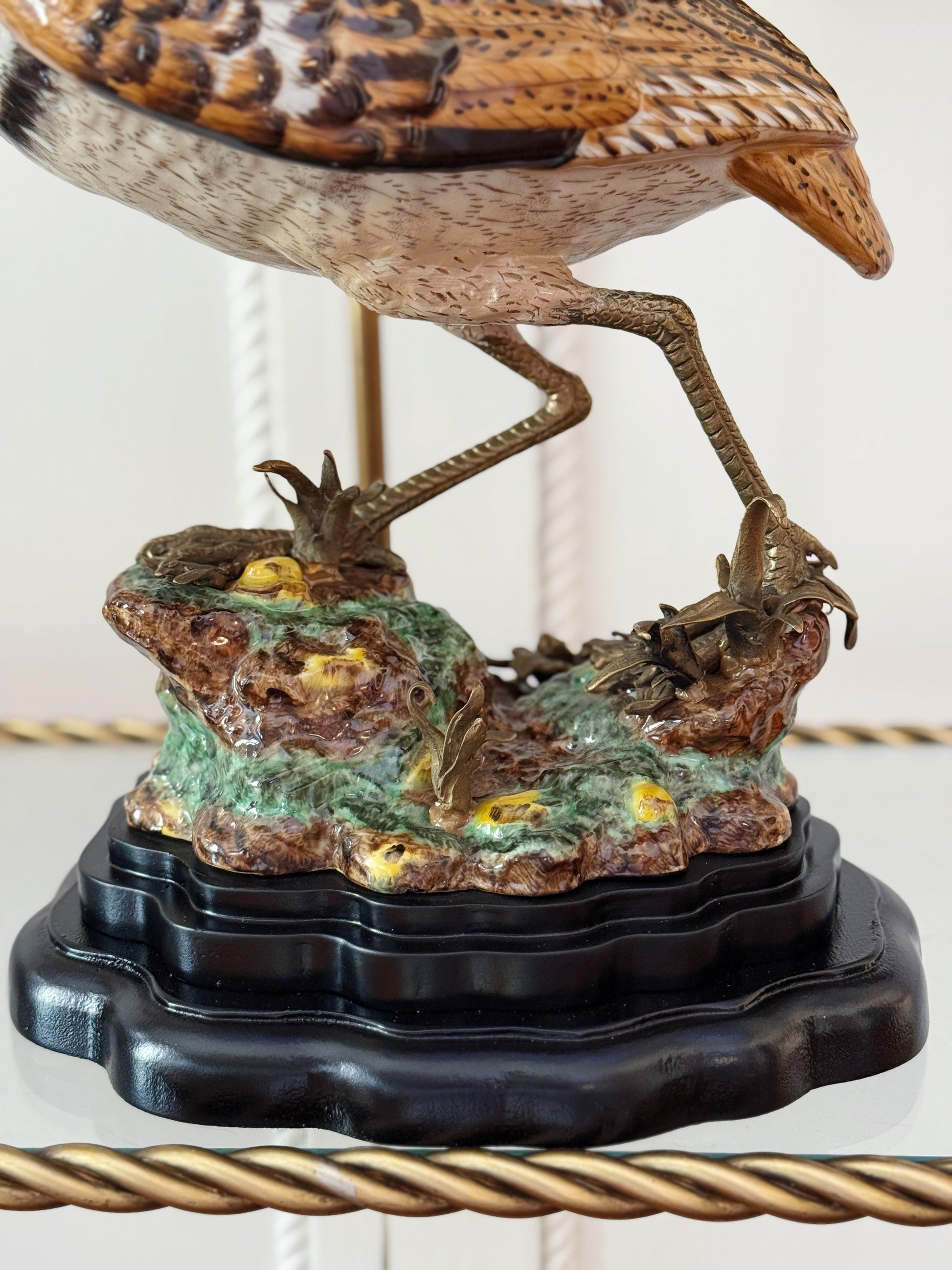 Hand-Painted Shorebird Table Lamp