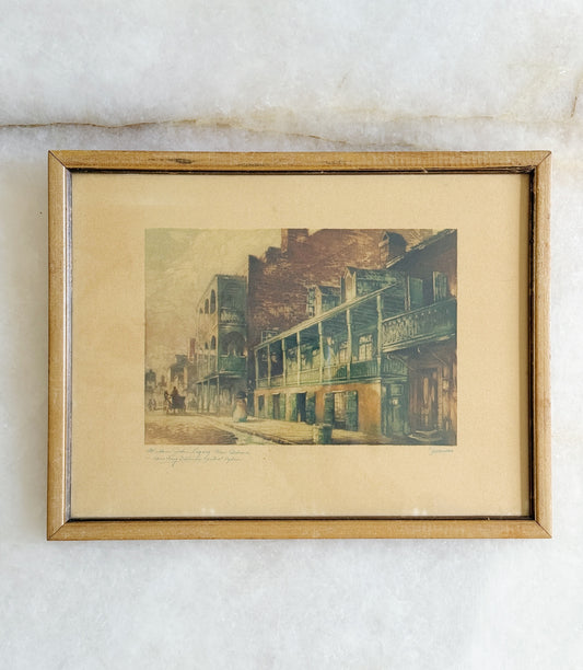 New orleans vintage framed art 
