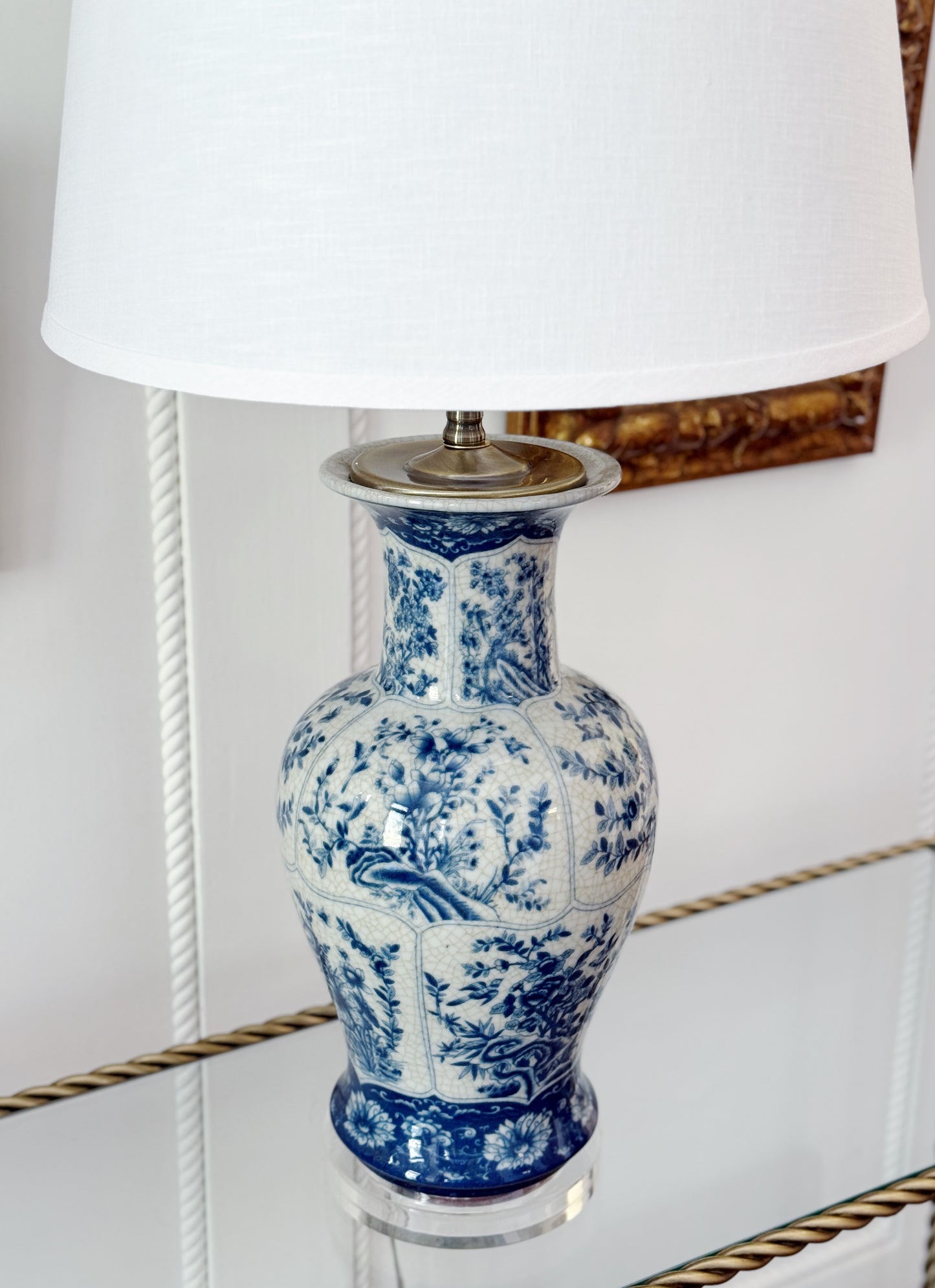 Blue & White Porcelain Vase Table Lamp