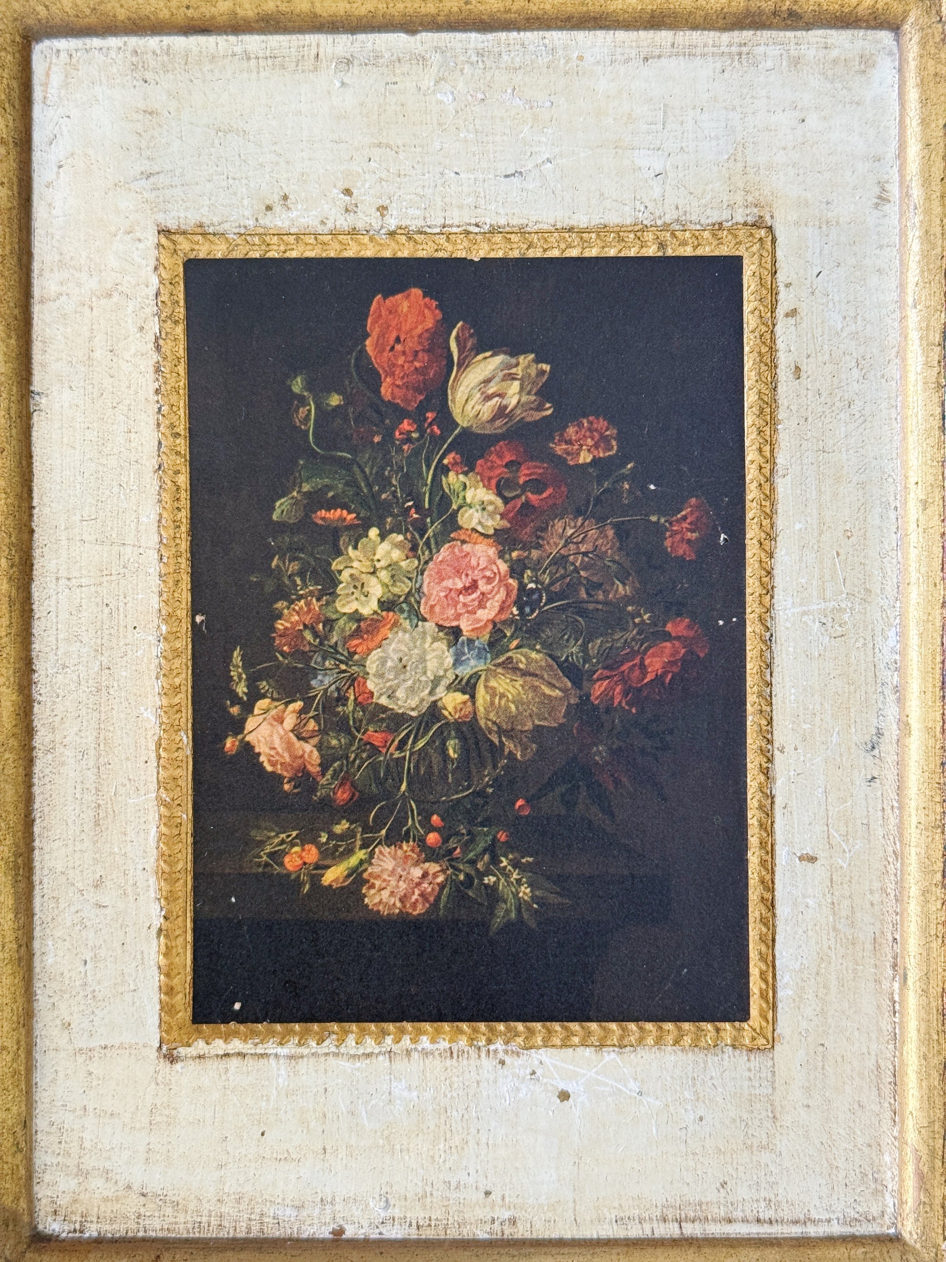 Vintage Italian Florentine Floral Wall Art Prints – Set of 2
