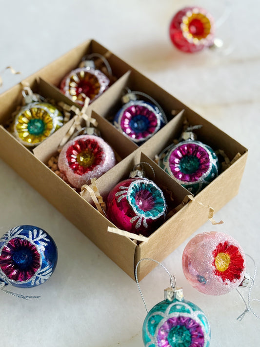 Colorful Indent Christmas Ornaments - Set of 6