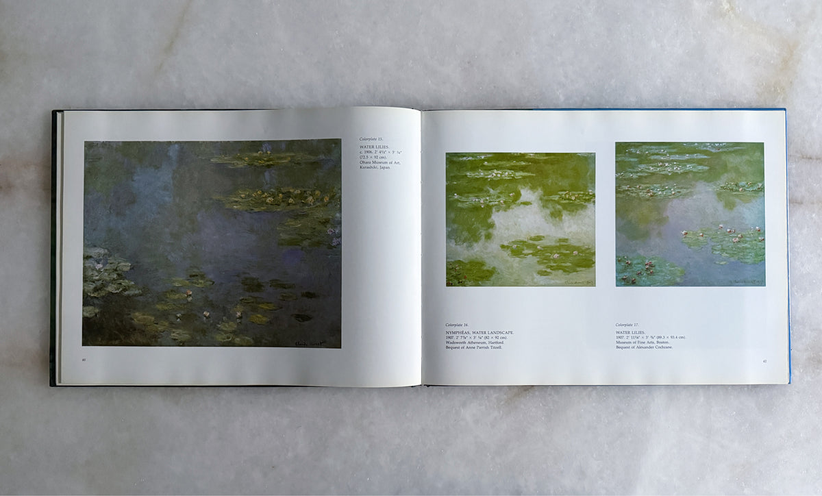 Vintage Monet Water Lilies Coffee Table Book