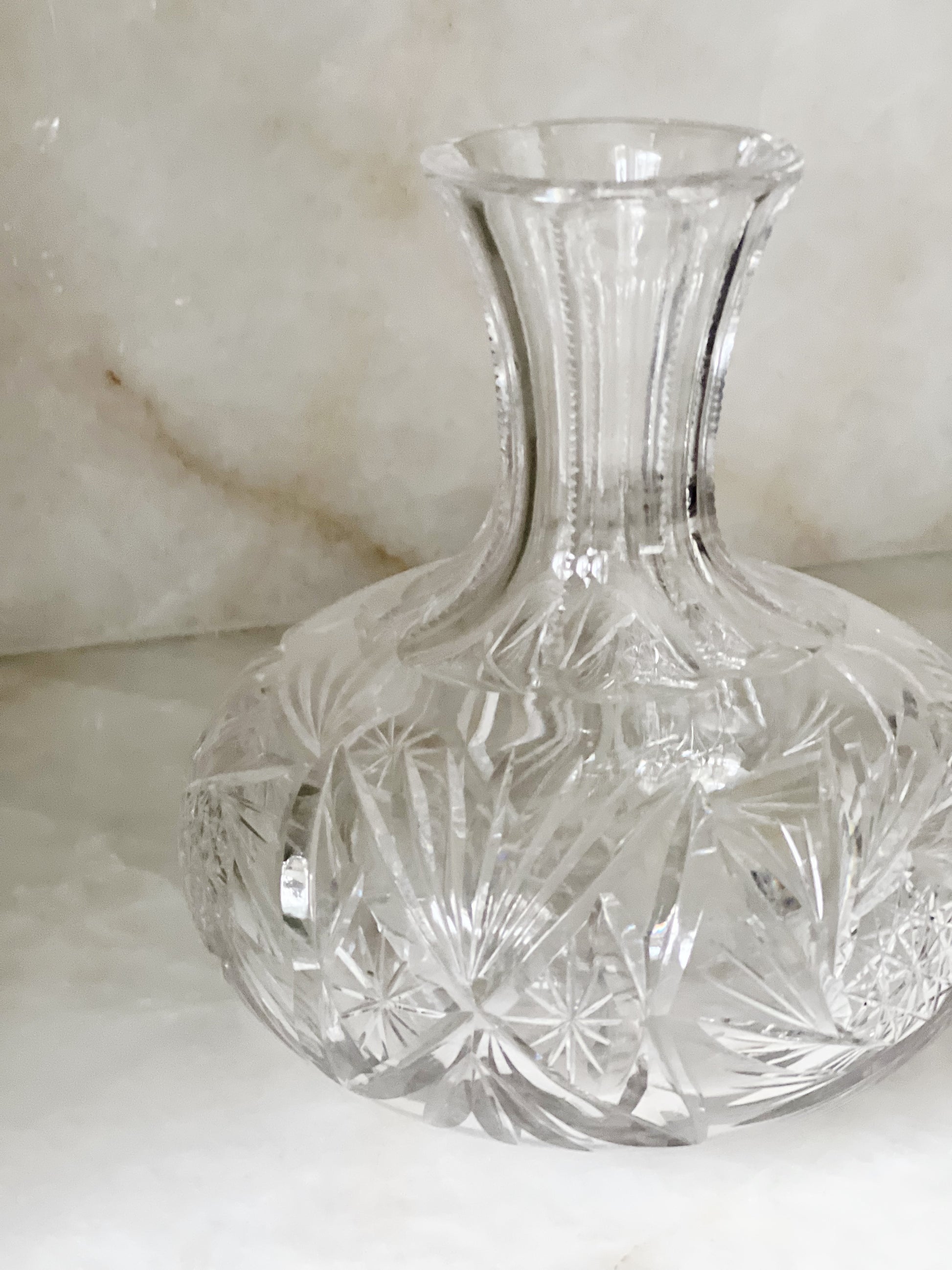 Antique brilliant cut glass vase