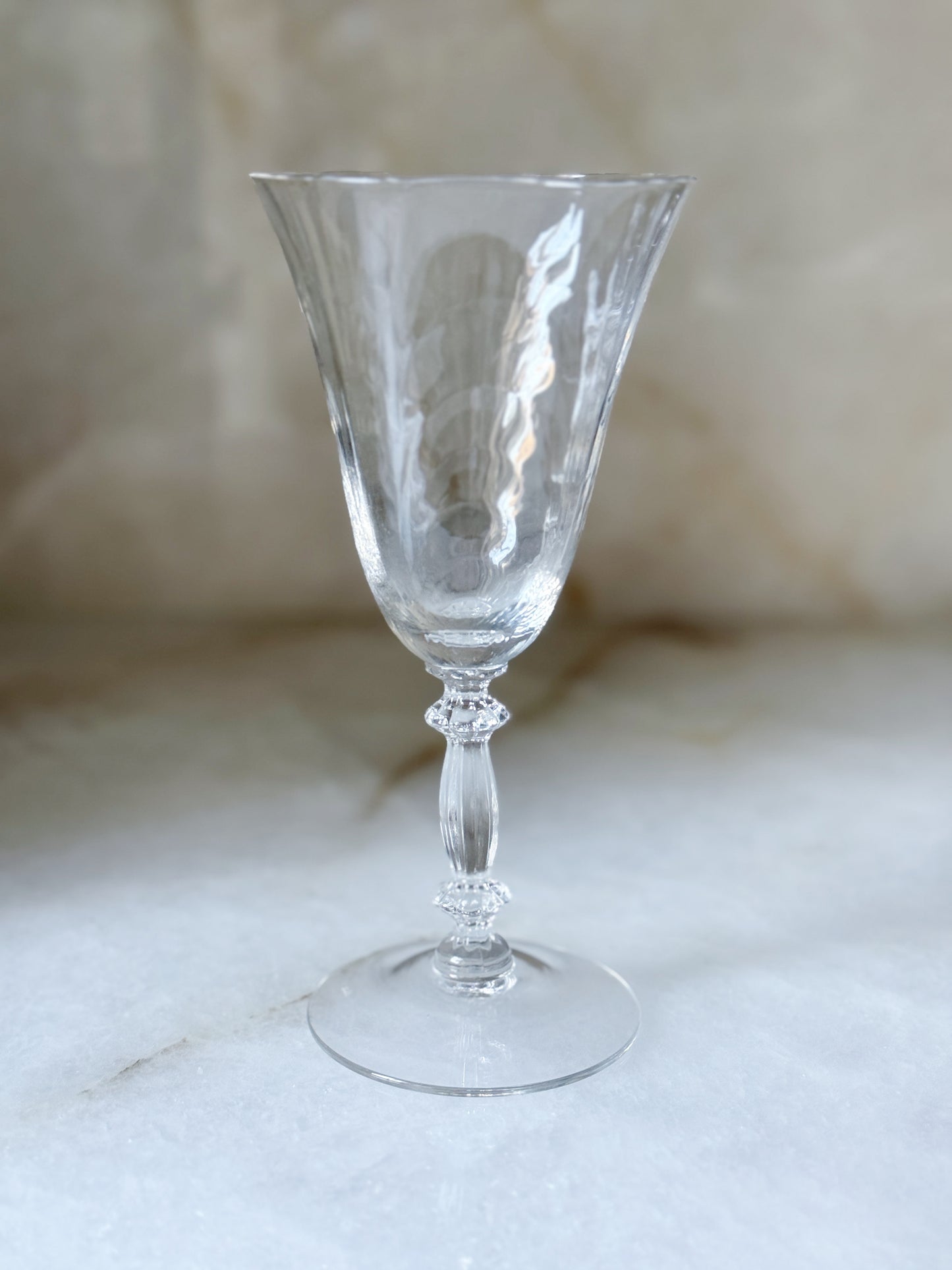 Vintage Glass Wine Goblets