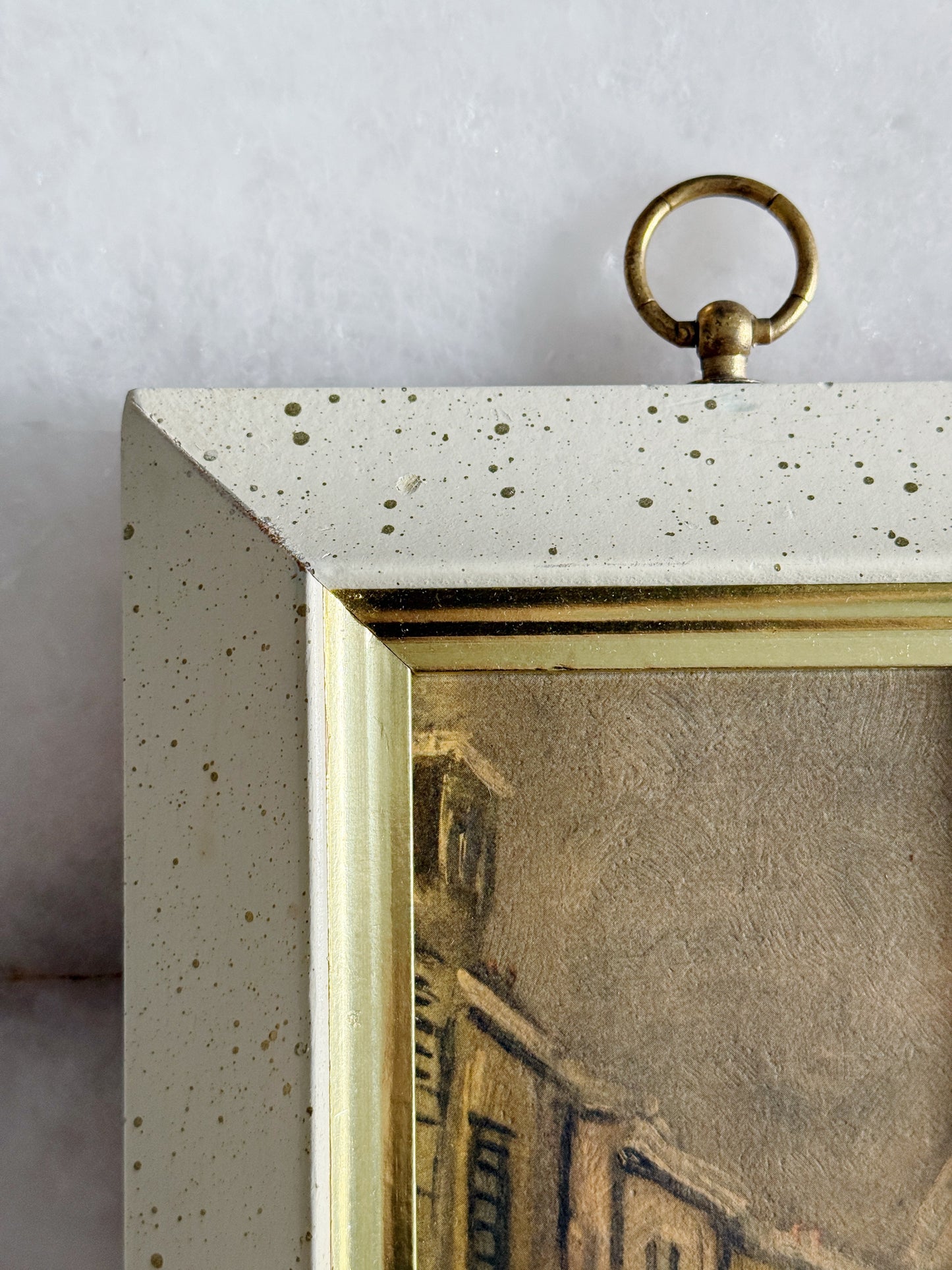 Pair of Vintage Framed European Street Scene Prints