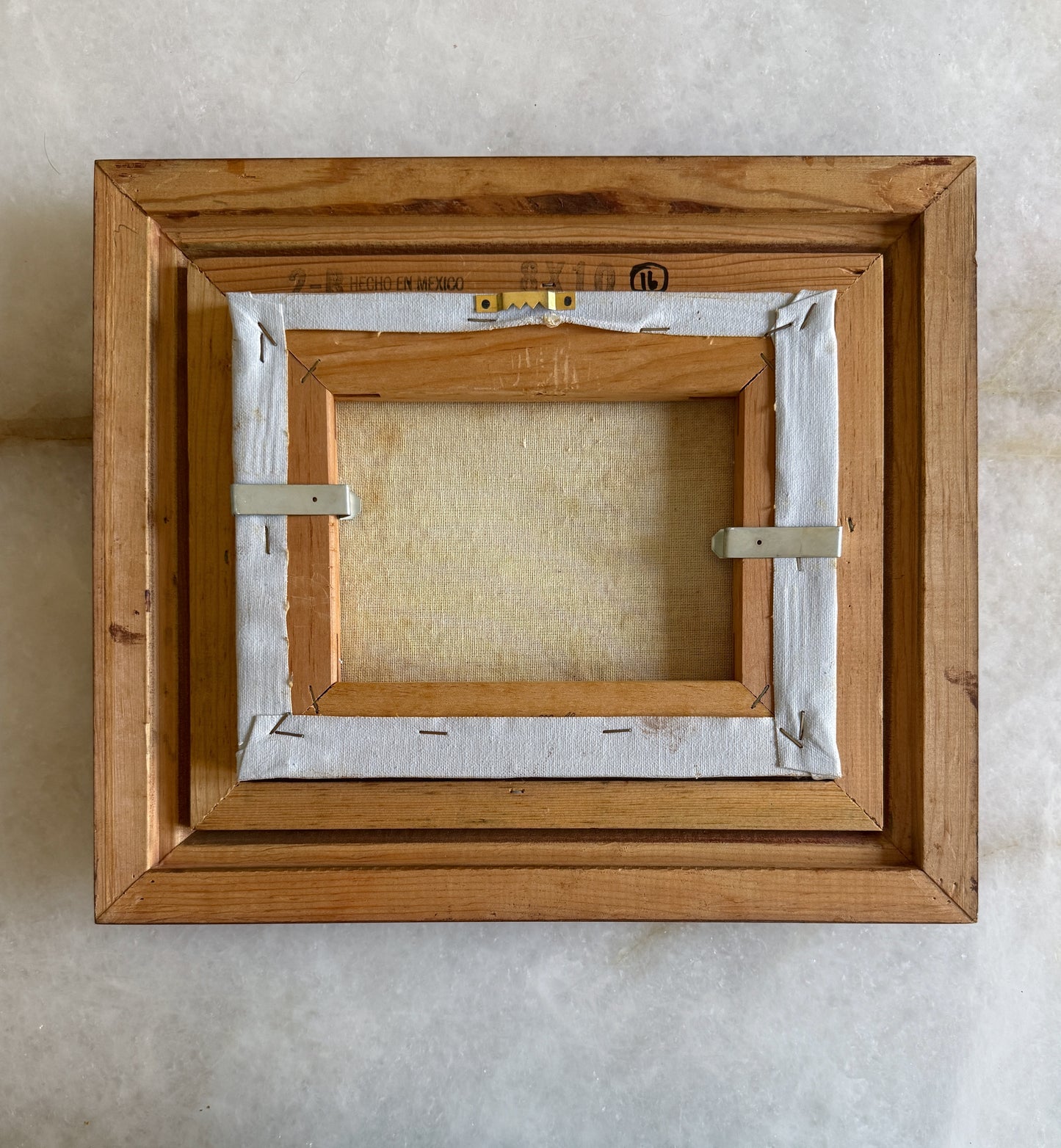 Vintage Framed Oil Painting – European City Scene