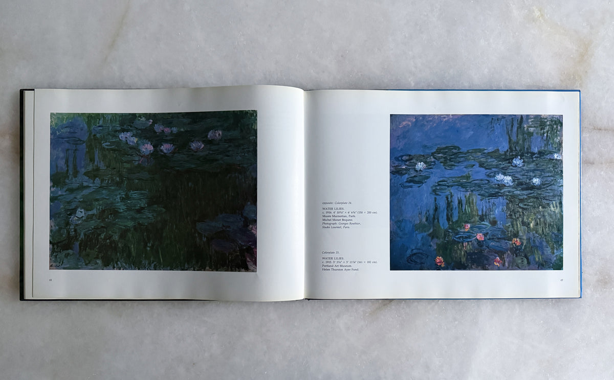 Vintage Monet Water Lilies Coffee Table Book