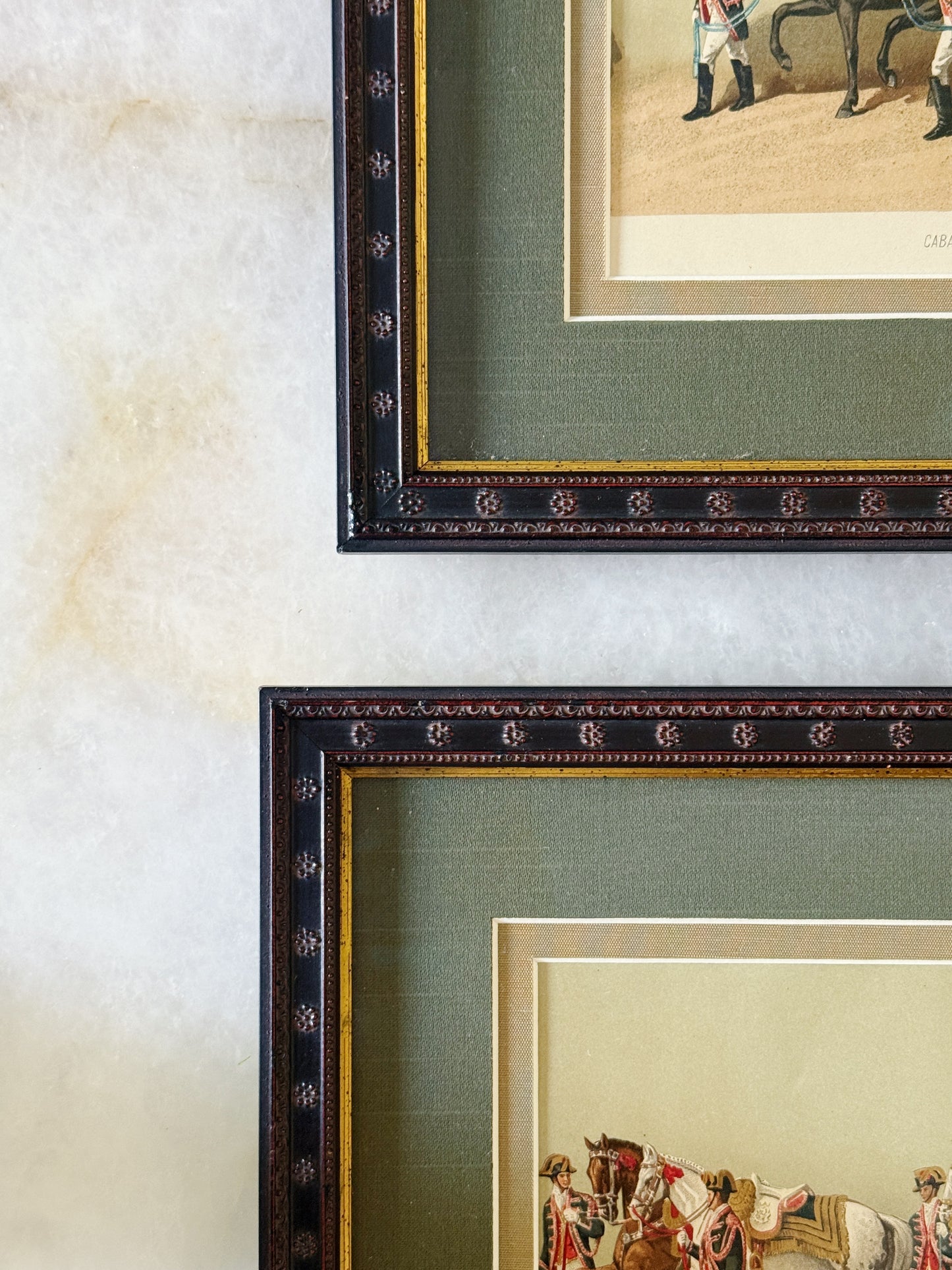 Vintage Framed Spanish Equestrian Prints, Set of 2