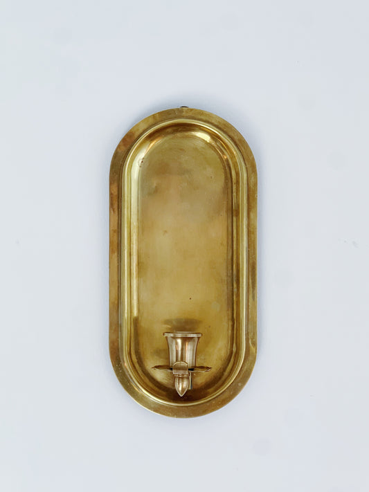 vintage brass candle sconce 