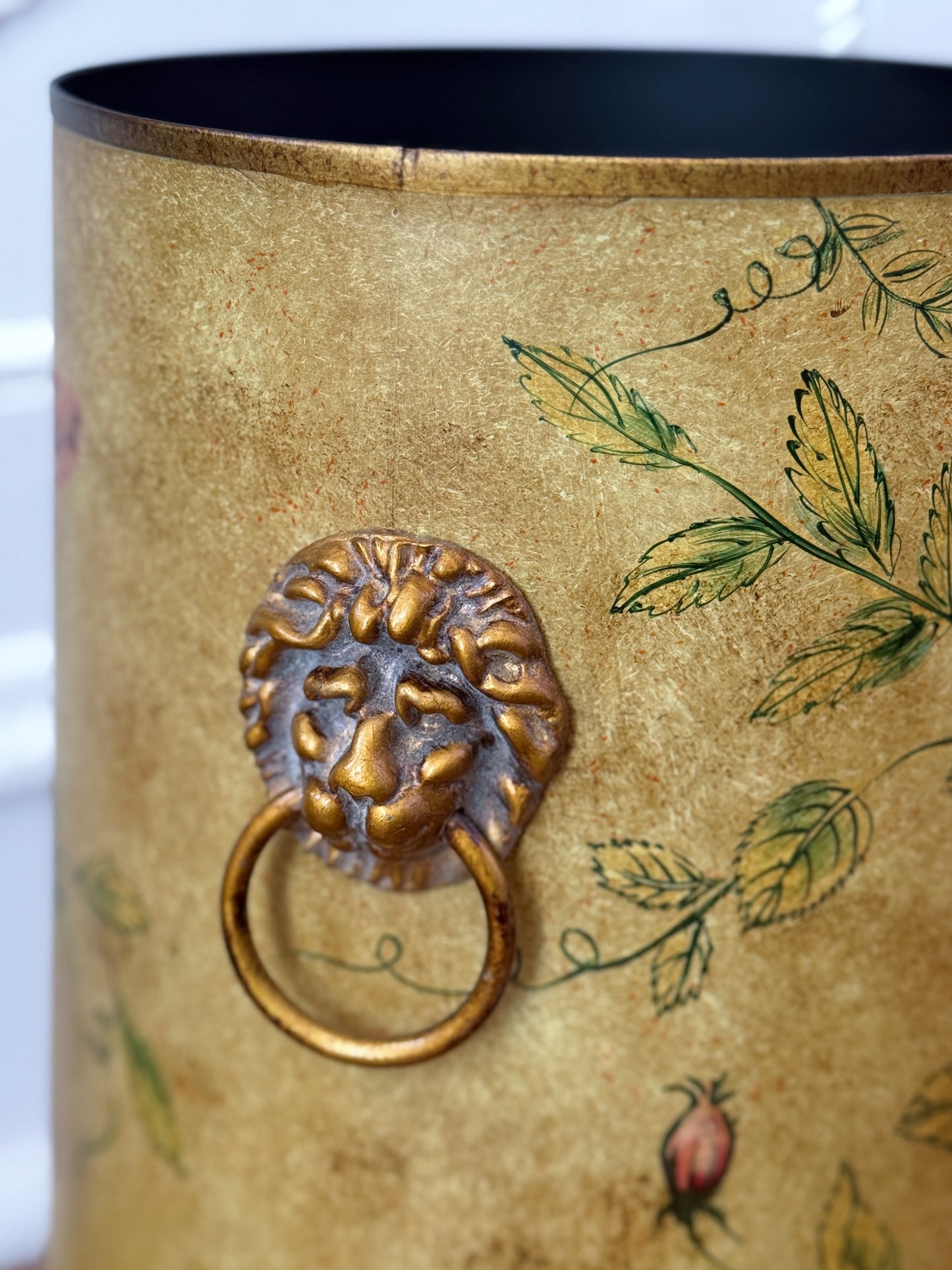 Hand Painted Tole Umbrella Stand 