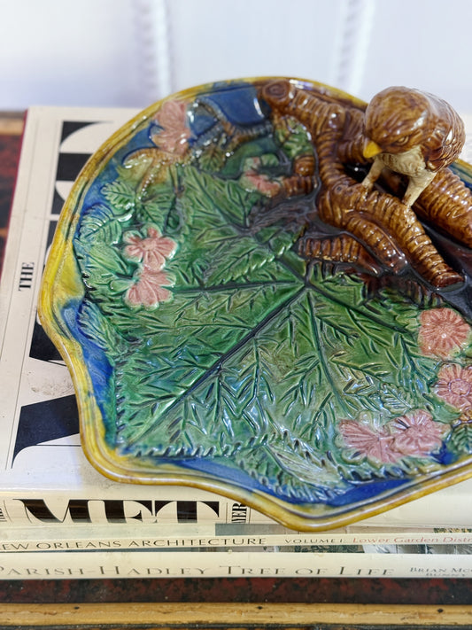 Porcelain Hand Painted Bird Dish
