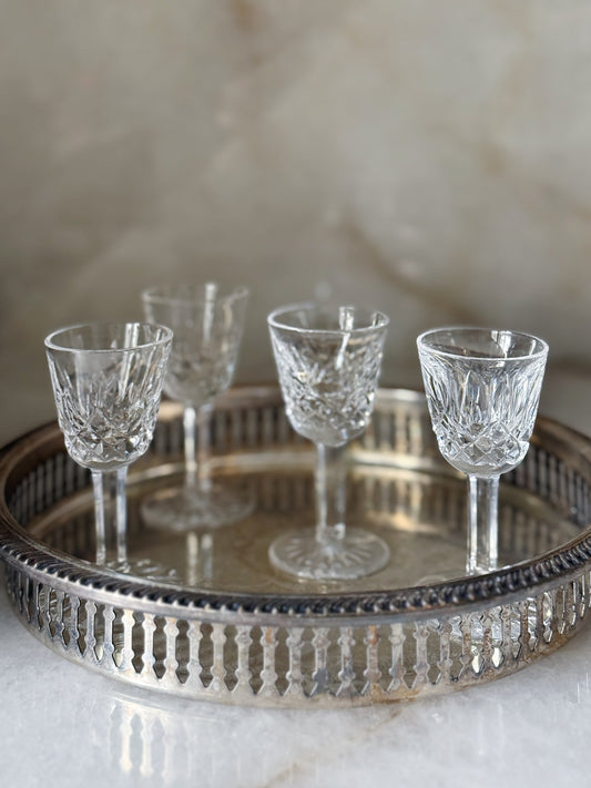 Vintage Waterford Lismore Crystal Cordial Glasses – Set of 4