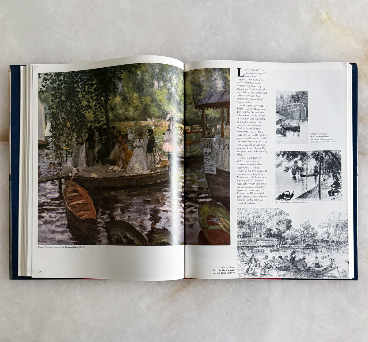 Vintage The Real World of the Impressionists Art Coffee Table Book