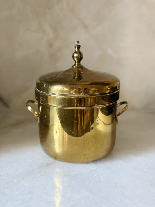 Vintage Brass Insulated Ice Bucket