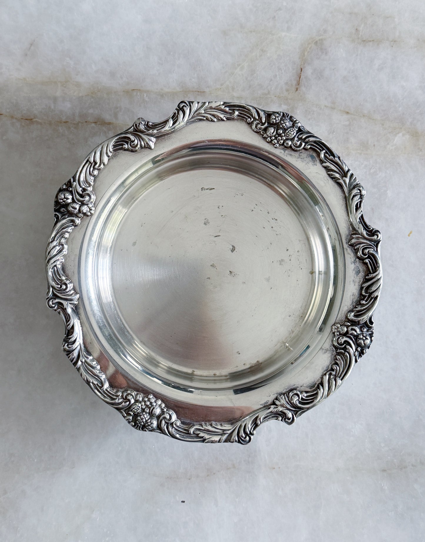 Vintage Silver Plate Wine Coaster