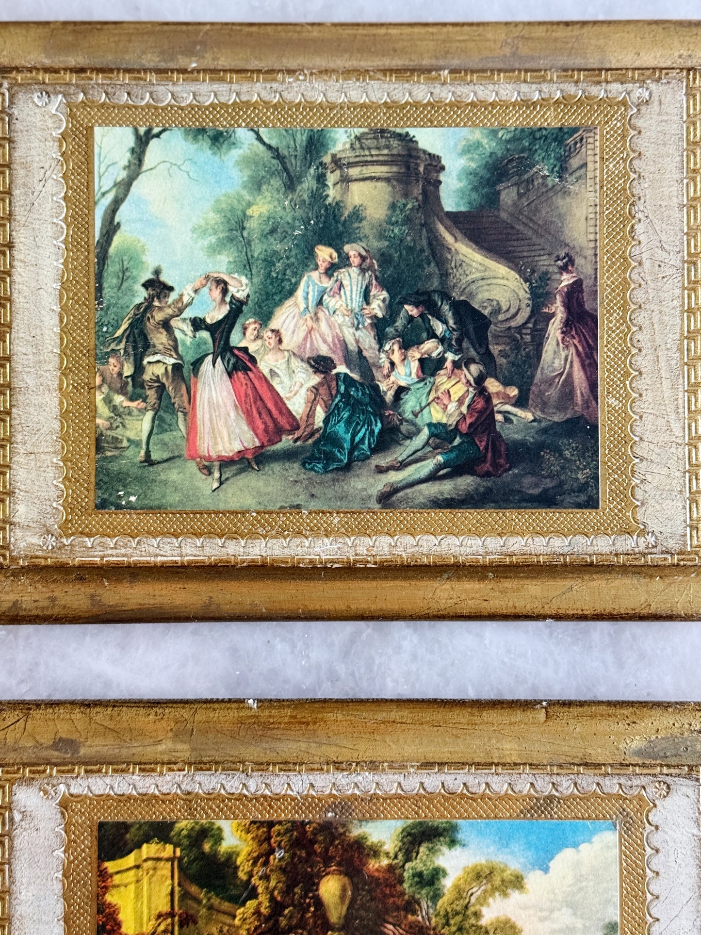 Pair of Vintage Italian Florentine Wall Plaques