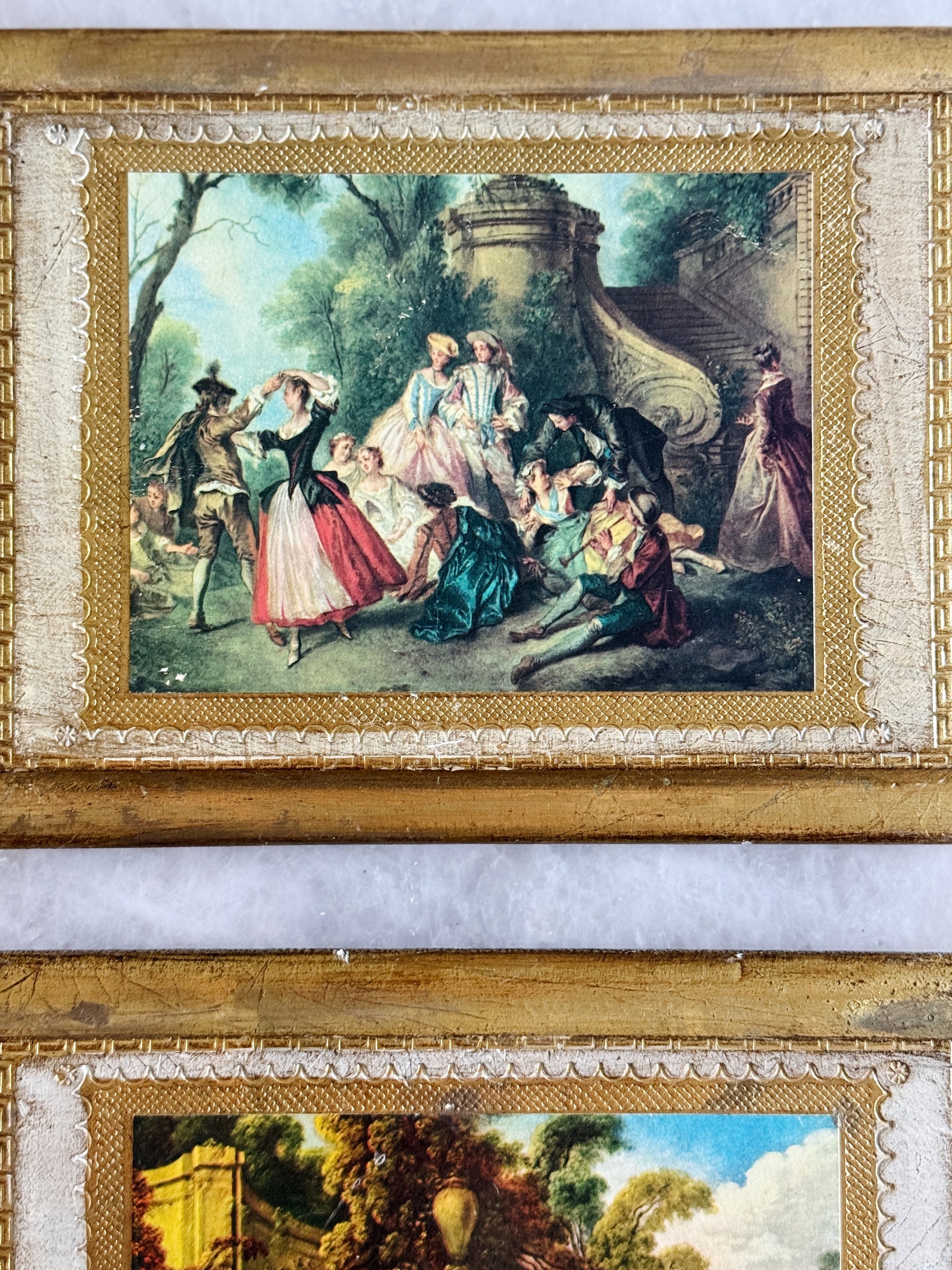 Pair of Vintage Italian Florentine Wall Plaques