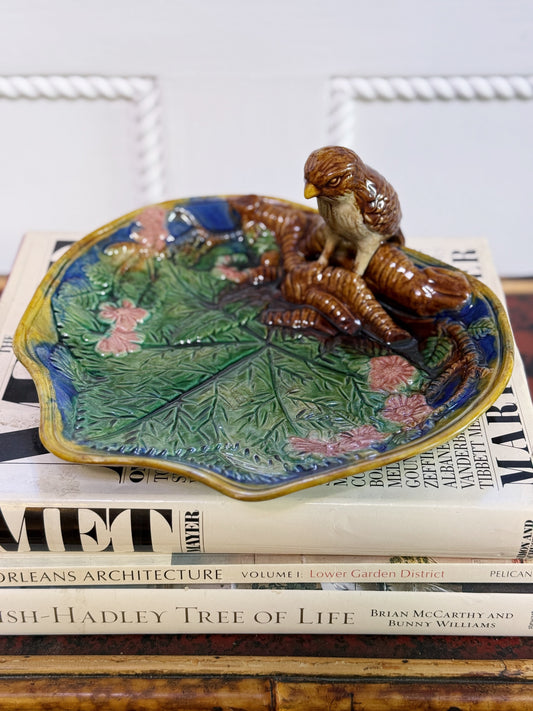 Porcelain Hand Painted Bird Dish