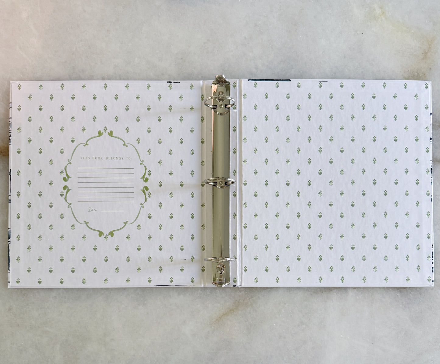 Navy & White Illustrated Recipe Binder