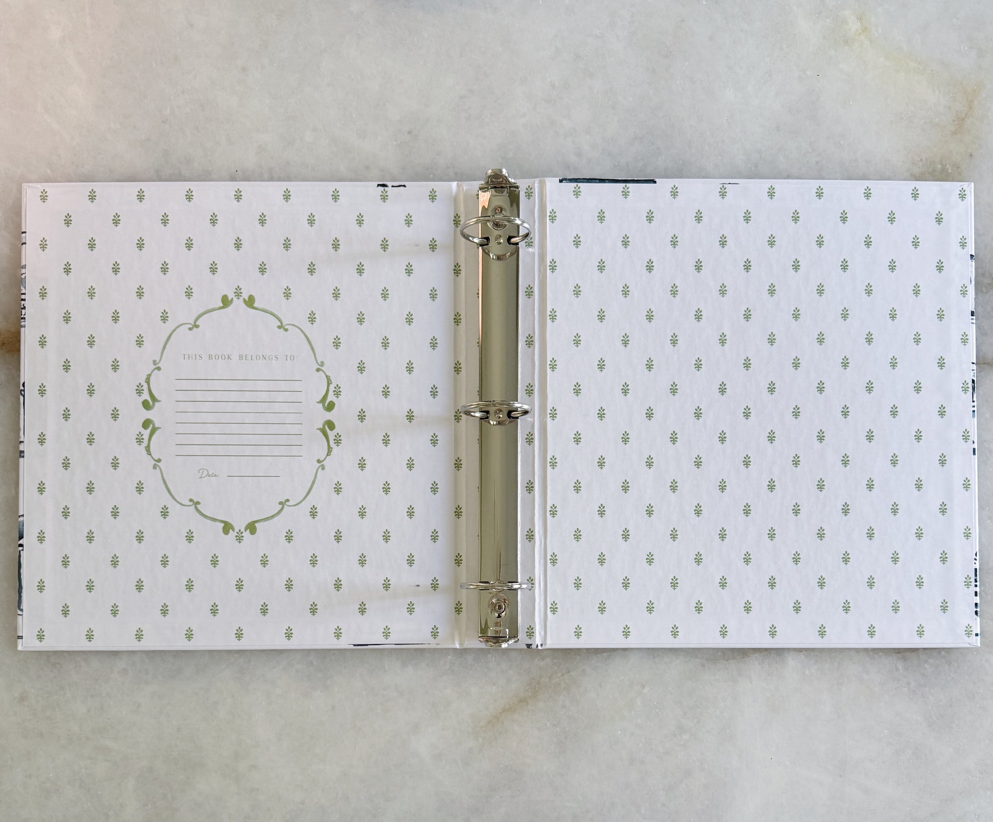Navy & White Illustrated Recipe Binder